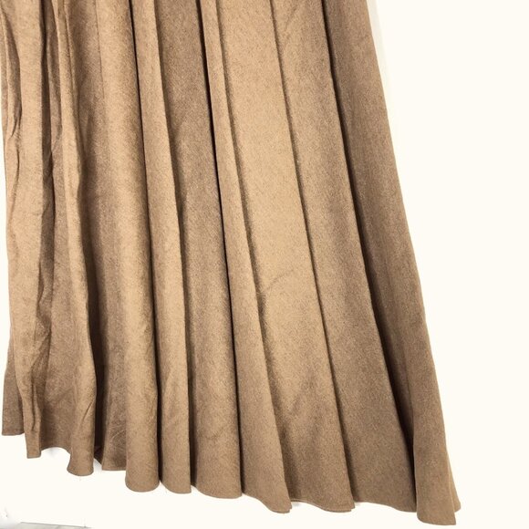 Bonnie & Norma Maxi Skirt Size 12 Brown Pleated Fall Flowy Silhouette Preppy - Picture 4 of 8